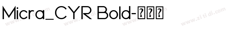 Micra_CYR Bold字体转换